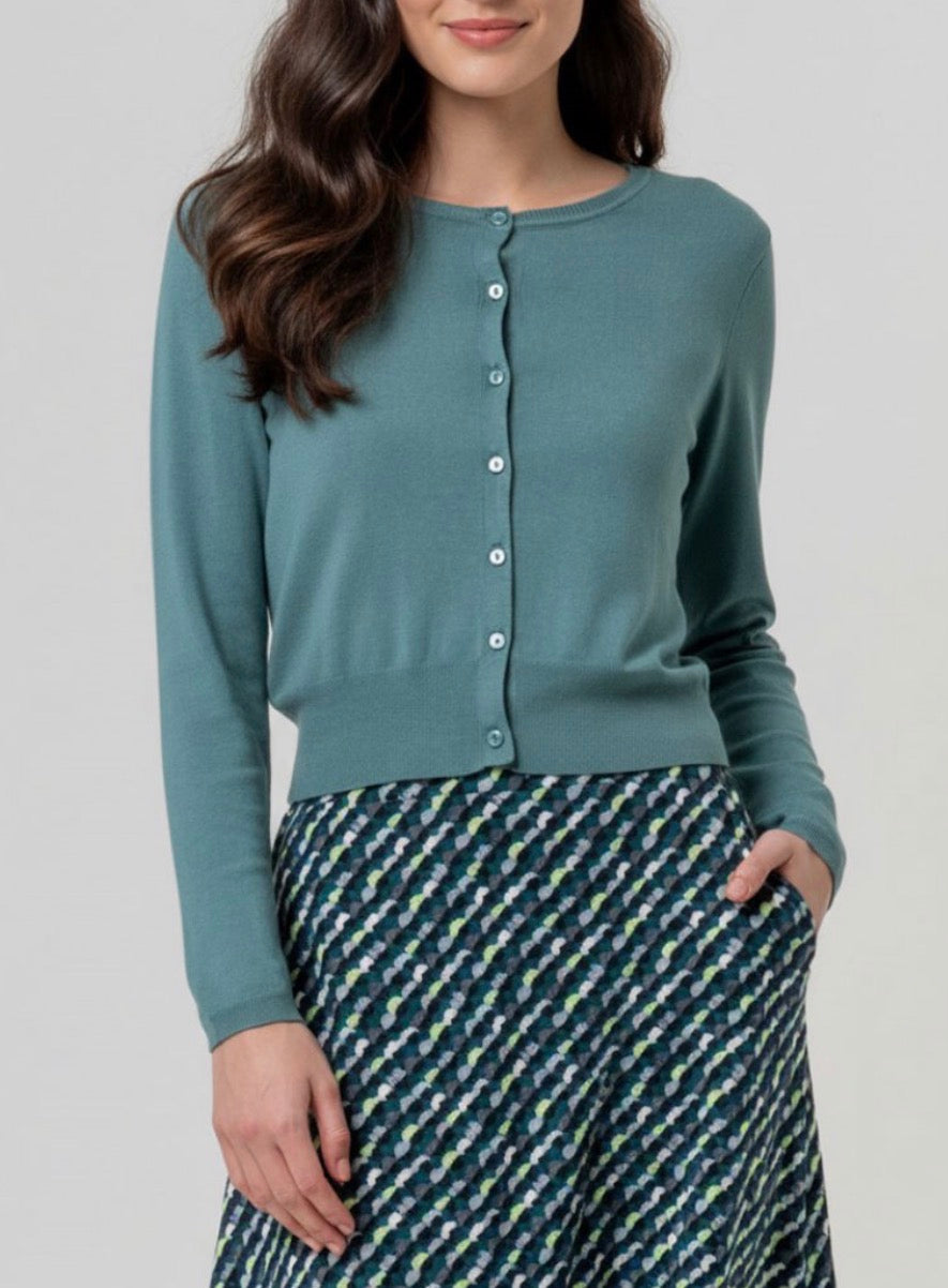 Cardigan in maglia con collo tondo Surkana