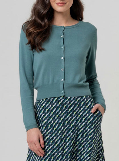 Cardigan in maglia con collo tondo Surkana
