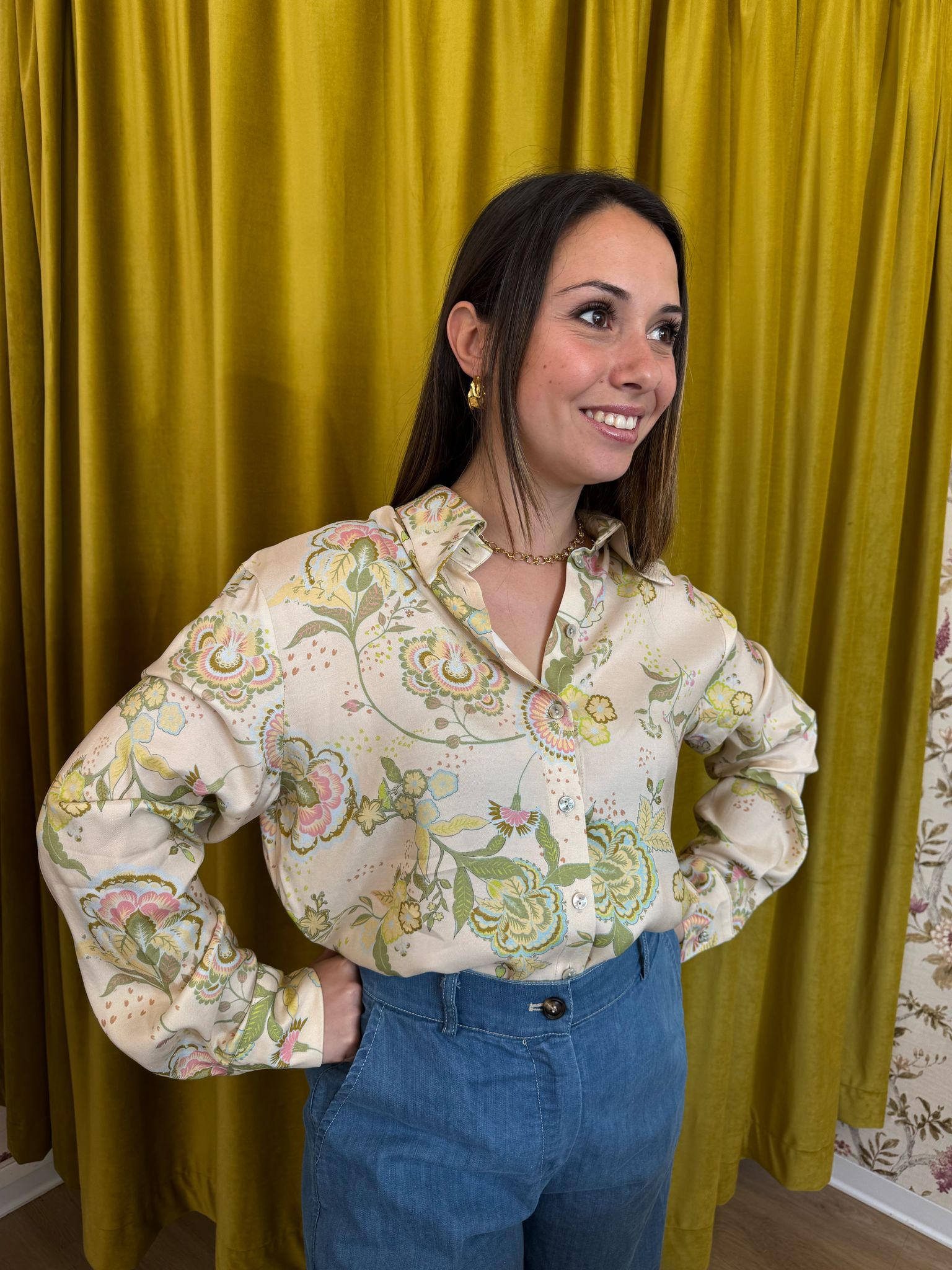 Camicia Wu' Side floreale